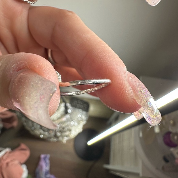 Pandora Silver Ring with Clear Stones - Picture 3 of 3